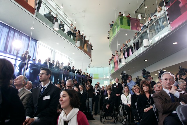 This was the scene on November 18th, 2008 at the official opening of the Blusson Spinal Cord Centre.
