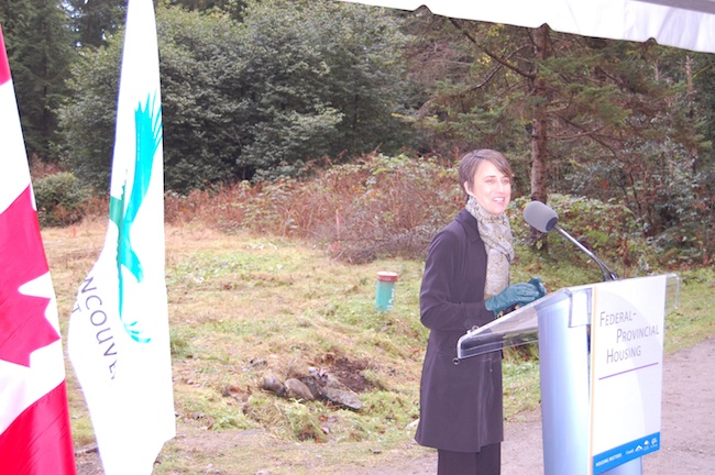 Coastal Director for Mental Health & Addictions, Elizabeth Stanger, welcomed the ability to serve women with substance addiction issues when she spoke to those gathered at the groundbreaking.