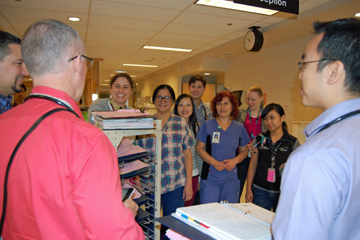 More rounding as a team (facing left to right): Katherine Zavaglia, Marilou Barbosa, Erina Chan, Ken Little, Sandra Hold, Carla Metz and Jenifer Tabamo.