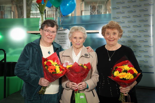UBC Hospital volunteers (l to r): Patricia Cowen, Gladys Thornley and Jean Burnham.