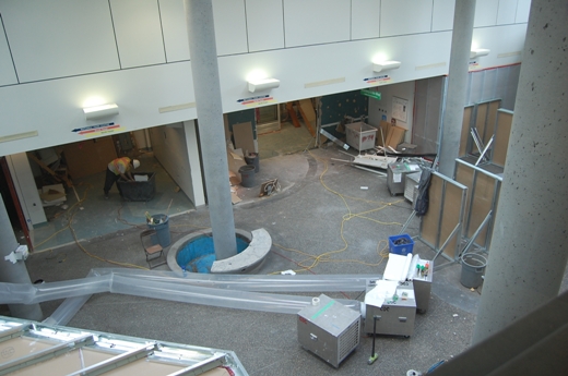 Renovations are underway in the atrium at Richmond Hospital. 