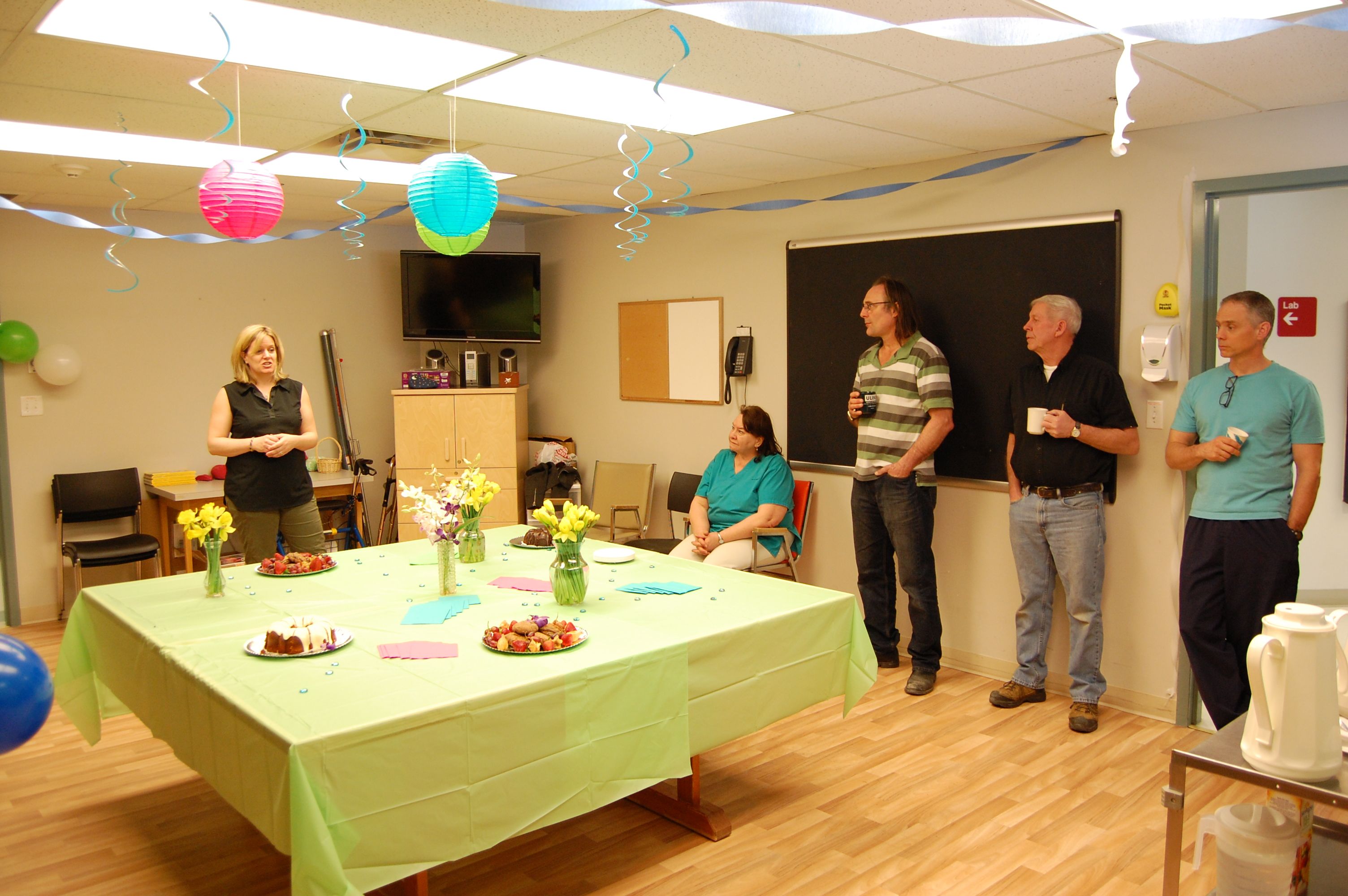 Bella Coola General Hospital staff came out over an hour or so on Tuesday, April 1 to meet up and share cake, coffee and stories. Along with Bella Bella staff and physicians, the Bella Coola folks are new to the VCH team, adding more than 150 new faces to VCH-Coastal.