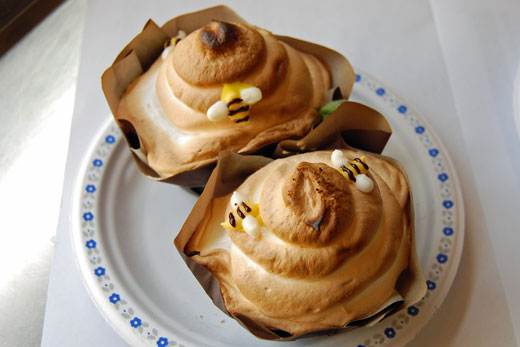 Bee-yond Lemon Meringue: First-place cupcake by ClaireMeggs.