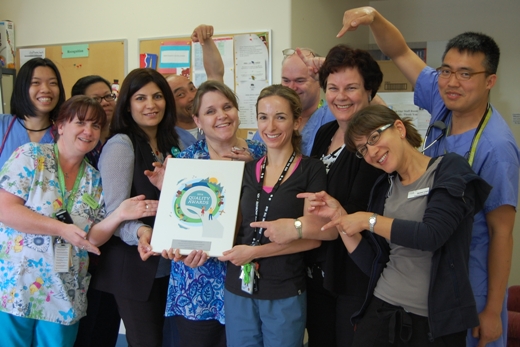 Staff on 2South also unveiled their award during Nursing Week.