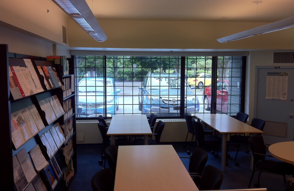 The library study area.