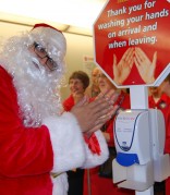 Everyone, including Santa, will be asked to practice excellent hand hygiene at this year's Staff Appreciation Christmas Tea. 