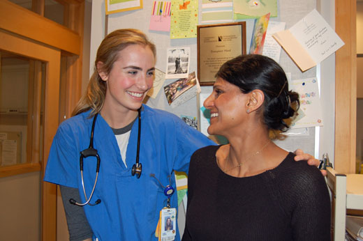 Amy Myring (left) and Kulwinder Sangha of the Solid Organ Transplant unit say success depends on  teamwork across the system.