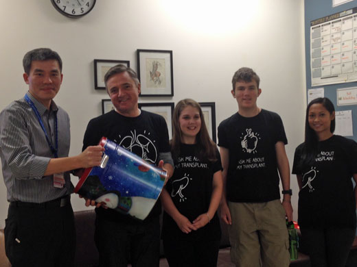 Pop-up popcorn at the ICU: PSM Jackson Lam and transplant recipients.