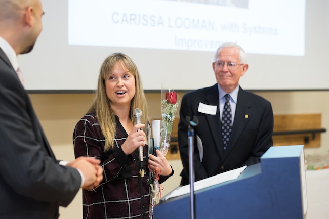 Leadership Award winner Carissa Looman.
