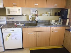 Before -- the Garratt Wellness Centre dishwasher and sink area. 