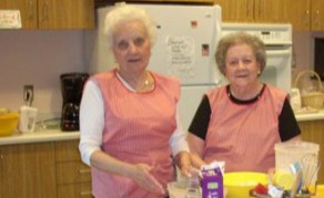 Betty Biro and Connie Vassallos have been baking tasty treaty for residents together at Minoru Residence for 10 years. 
