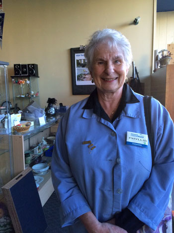 Phyllis Wilcox, a retiree and long-time VGH Thrift Store volunteer. 