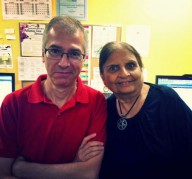 Stephen (left) and Bansi are both program assistants at the Pender CHC where “every call is important to us, and we try to help the caller to the best of our ability.”      