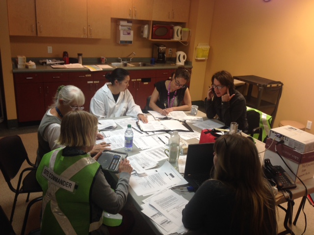 DCHC's Incident Command Post activated to deal with the aftermath of a mock earthquake.