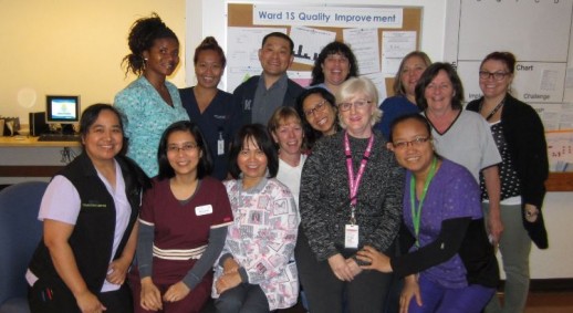 Our award-winning Surgical Short Stay team: back row (l to r): Jemima, Cristy, Elvis, Layla, Candy and Kyra; front row (l to r): Ofelia, Rosalina, Maryanne, Julane, Alda, Meredith, Blanche and Annie.