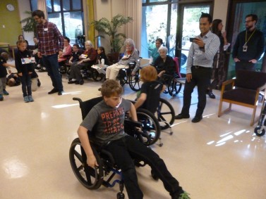 intergenerational program 009 Whealchair race