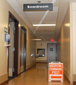 Do you know where the EOC Command Post is at Lions Gate Hospital?