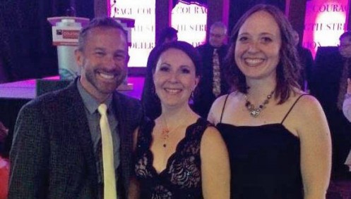 At the gala (l to r): Robert Johnston, Christy’s private physiotherapist; Christy Campbell, award-winning ‘alum’ of GF Strong and Melanie Lewis, GF Strong physiotherapist.