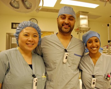 The new ORs at VGH will benefit the next generation of nurses for years to come (l to r): Wins Hui, Teja Gill and Sarena Narsing.