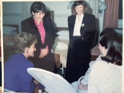 Princess Diana at the grand opening of the Glasgow Women's Reproductive Health Service Unit for women in 1990.