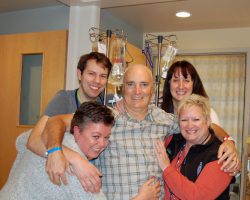 Hugging it out on the Bone Marrow Transplant unit at VGH.