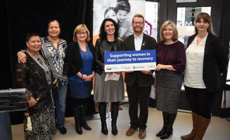 Representatives from Vancouver Coastal Health, BC Housing and Atira Women's Resources Society join with Minister of Health, Terry Lake.