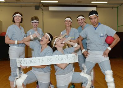They may not have won the 2017 LGH dodgeball tournament held yesterday afternoon, but At Your Cervix certainly took home top prize for the best team name.