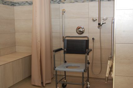 Clients coming to the Cedarview Lodge Day Respite Program have access to a shower.